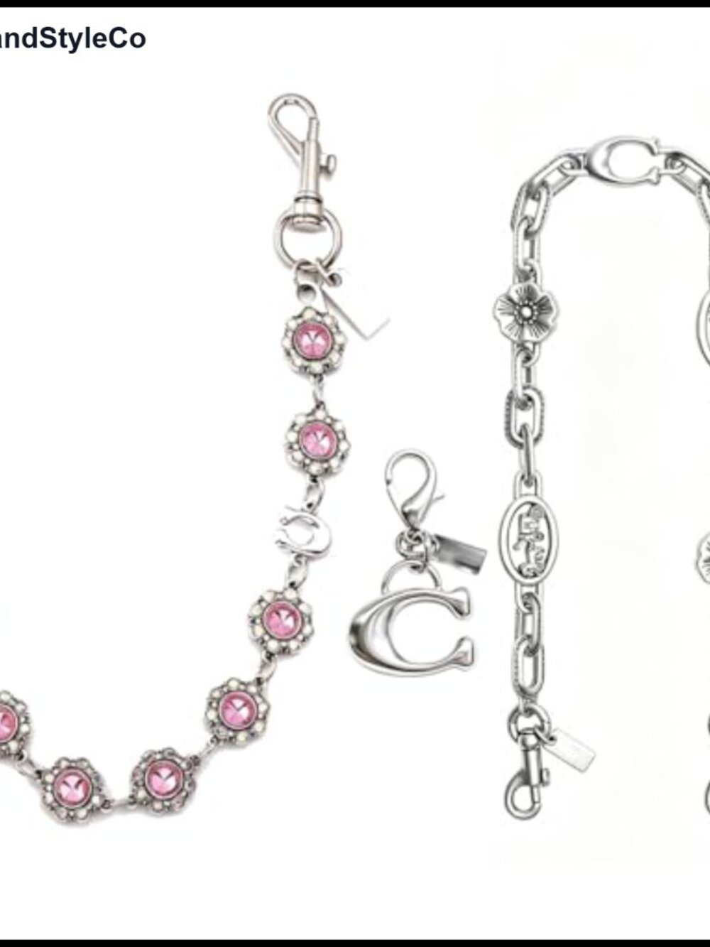 3 Pack Bag Charm Purse Chain Wallet Chain Keychains Vintage Alloy Bag Strap